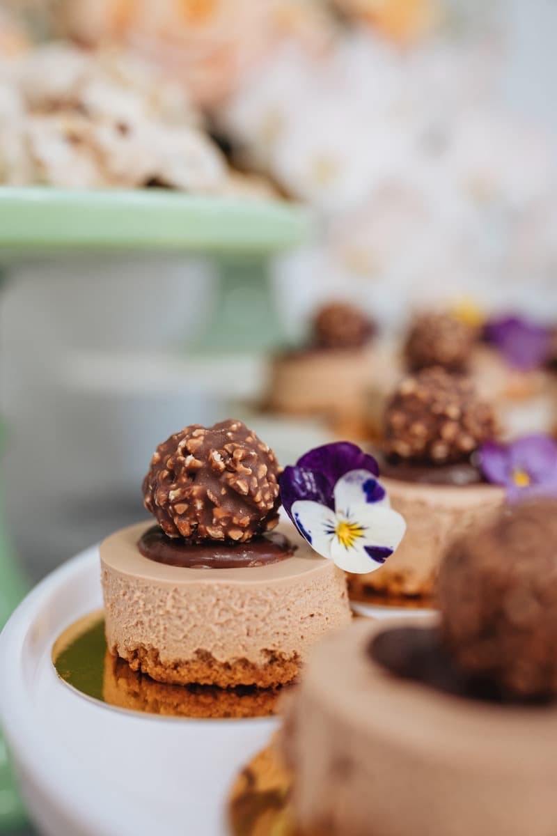 Cheesecake cups with Ferrero for Adelaide event catering