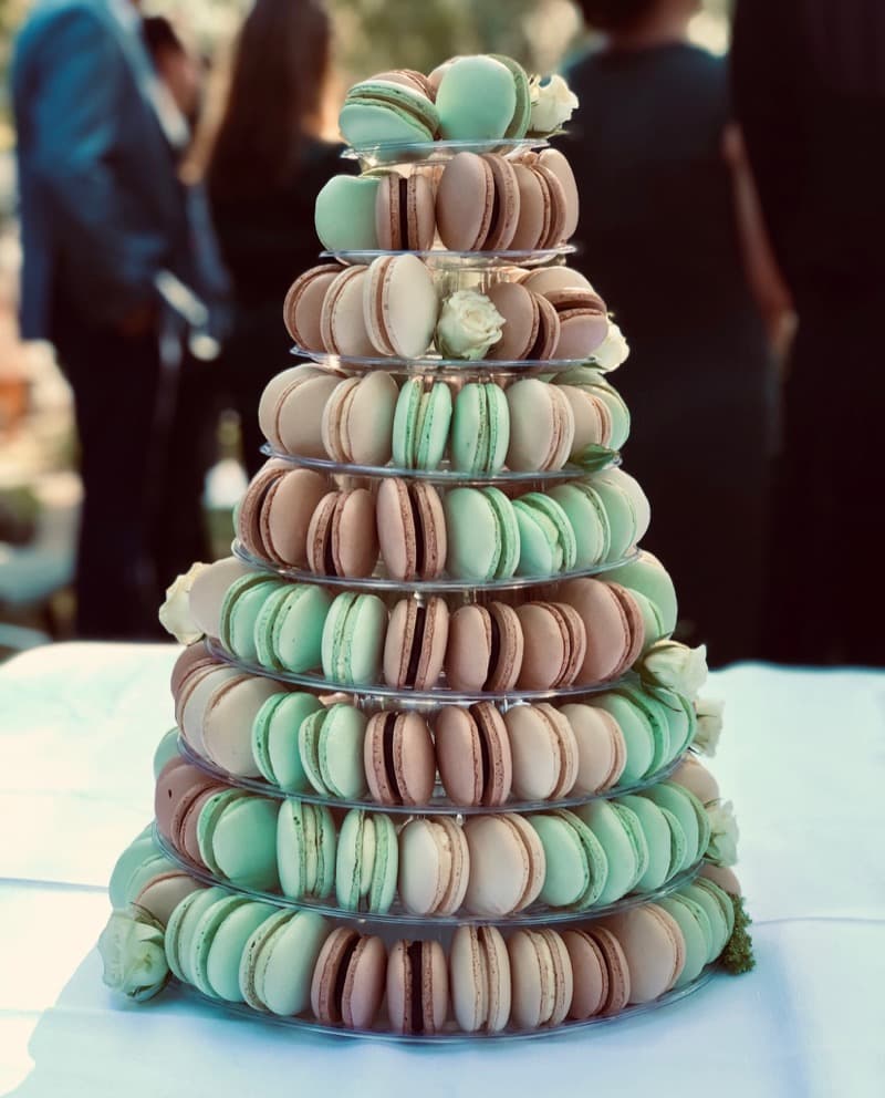 Wedding macaron tower by Adelaide caterer Event Gourmet