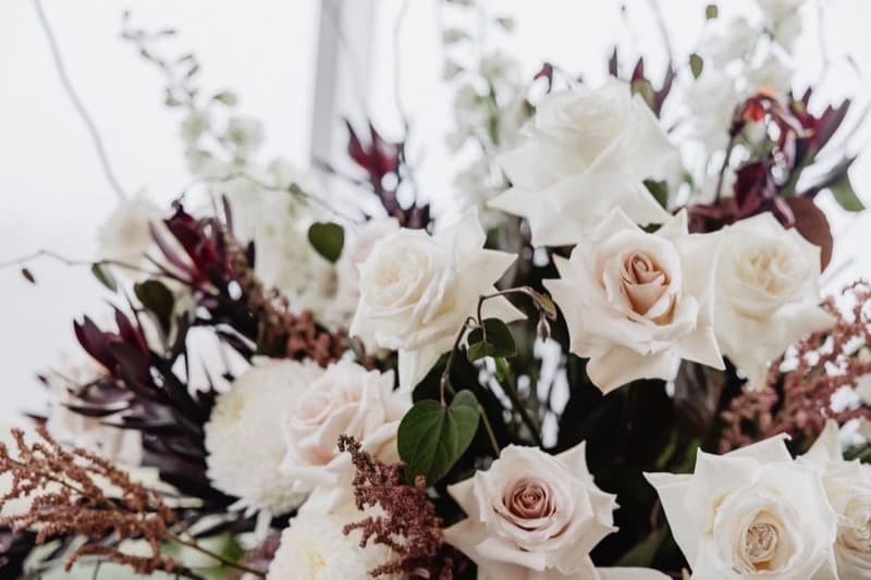 White rose detail from an Adelaide wedding floral installation by Event Gourmet