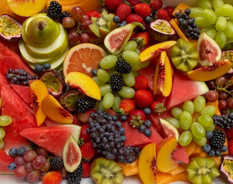 Adelaide seasonal fruit platter box with fresh colourful fruits beautifully arranged
